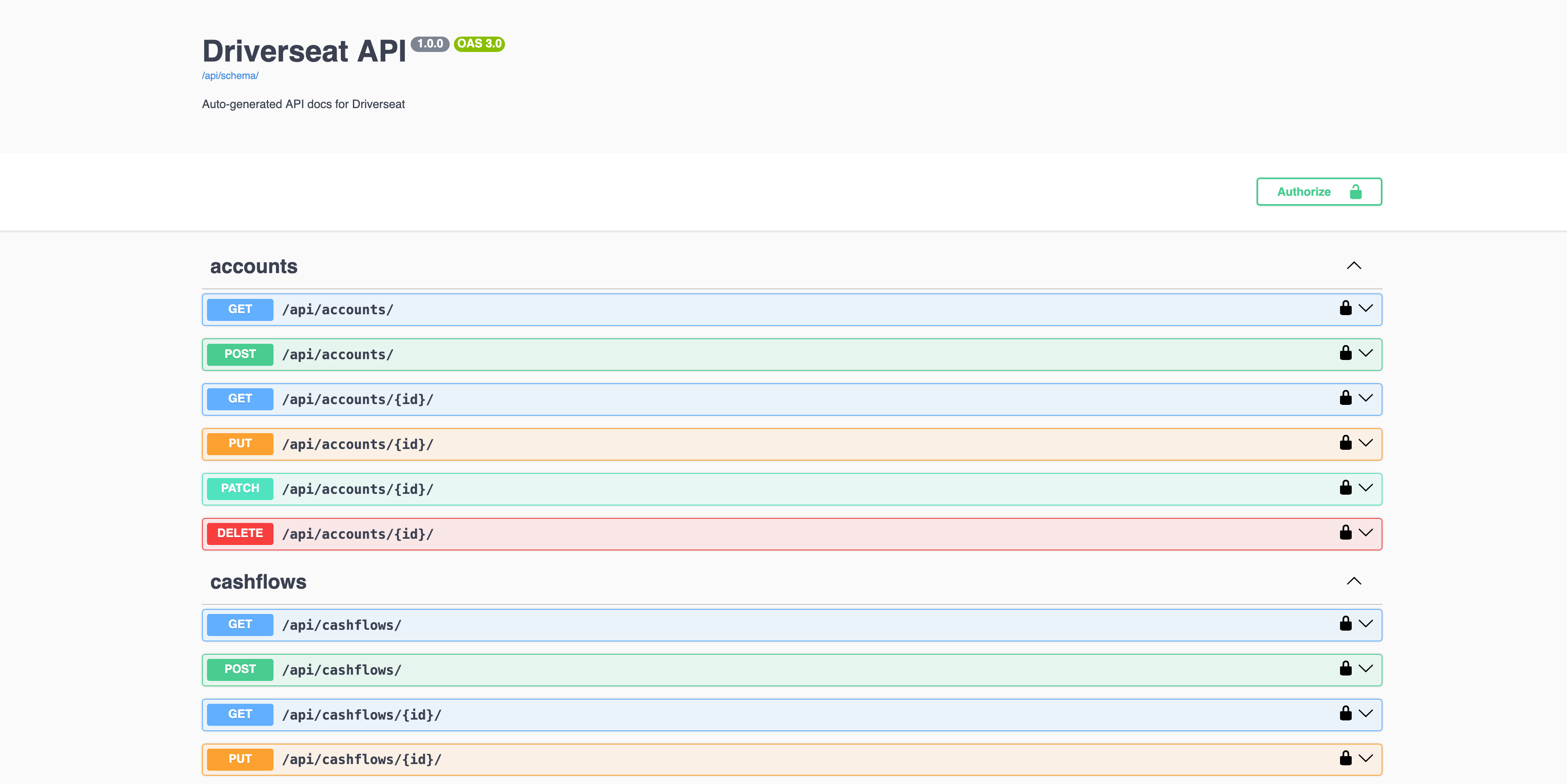 Driverseat dashboard
